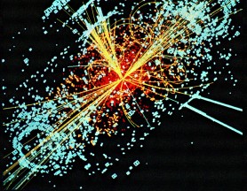 Bild einer Schwerionenkollision am LHC