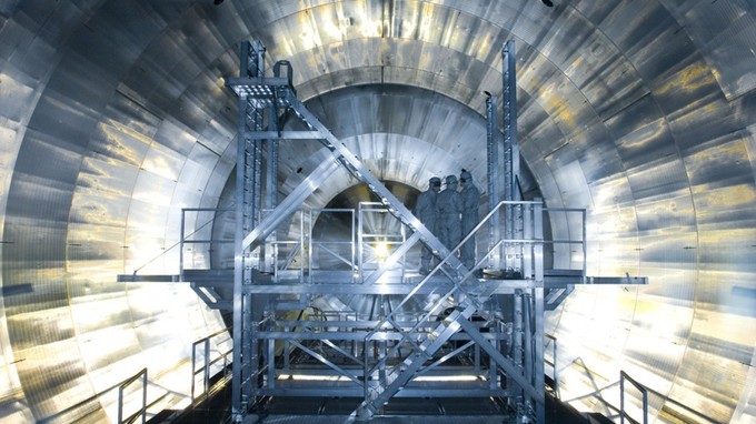 A view inside the KATRIN experiment
