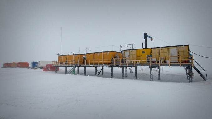 The Kohnen Station is a container settlement in the Antarctic