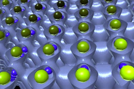 Simulation of a two-dimensional nano-lattice
